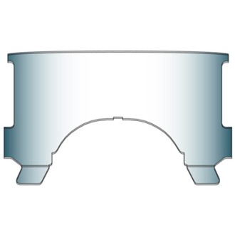 60-84 Harley-Davidson FLH Lower Window-Clear