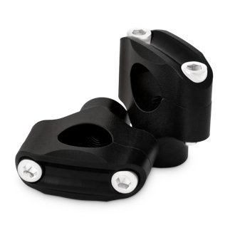 Reaper Riser Clamp 2-Bolt 1-1/2in Tall for 1in Bar, Set - Texture Black
