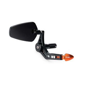 Brake Lever Protector With Rearview Mirror Pro Orange