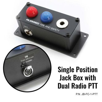 Jack Box Headset Stations for RRP800 Fire & Safety Intercoms Single Position Jack Box