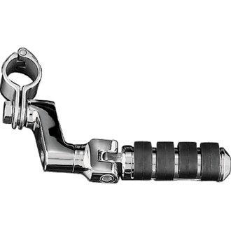Small ISO Offset Highway Pegs With 1-1/4inch Clamp Chrome (Pair