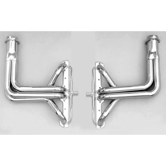 Silver Long-Tube E.O. Headers For 63-82 Corvette 283-400 w/A.I.R.