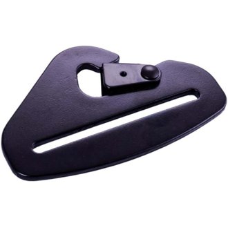 Snap Hook End Seat Belt Mounting Hardware / Fits 3 In. Belts / Forged Steel - Black