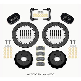 Wilwood Dynapro Radial Rear Drag Kit 12.90in Drilled 15-23 Mustang