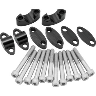 Aluminum Handlebar Risers 7/8in - Black