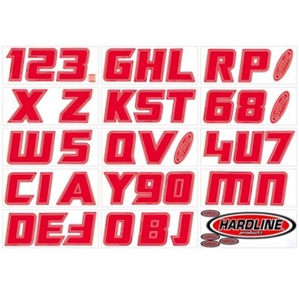 Boat Lettering Registration Installation Kit 3 in. - 900 Red