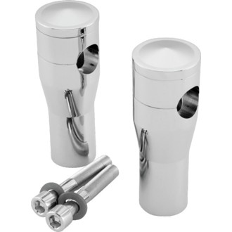 Bikers Choice 4 Inch Chrome Smooth Top Risers for BC or DNA Springer Front End