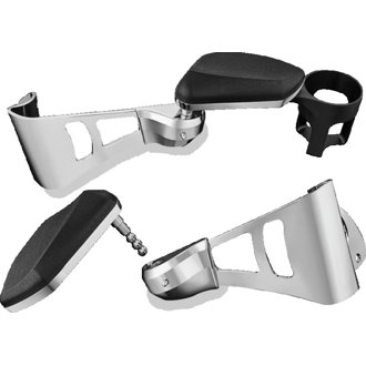 Passenger Armrests 14-Up Touring and Tri Glide Chrome