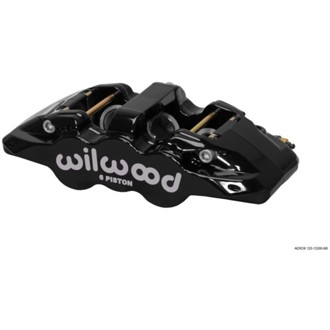 Wilwood Caliper-Aero6-L/H - Black 1.62/1.12/1.12in Pistons 1.25in Disc
