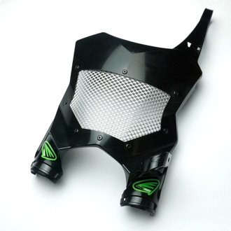 17-25 Kawasaki KX250/F/X/ 16-25 KX450/F/X Vented Stadium Plate - Black