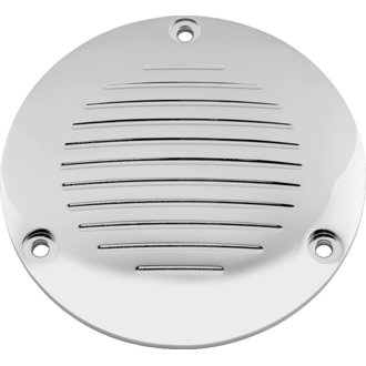 Bikers Choice 70-98 Big Twin Chrome Grooved 3 Hole Derby Cover