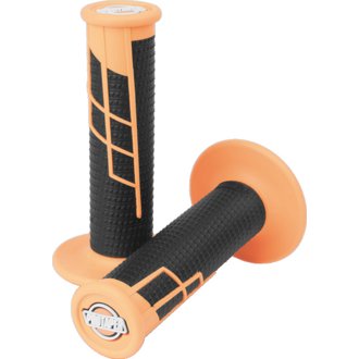 Clamp-On 1/2 Waffle Grip - Neon Orange/Black