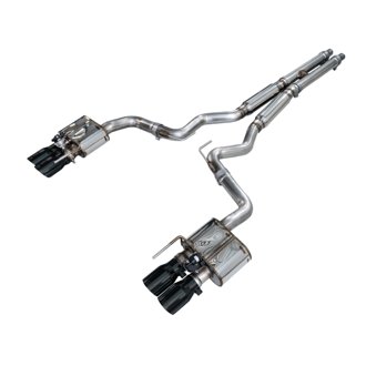 AWE SwitchPath™ Cat-back Exhaust for '18-'23Mustang GT - Quad Diamond Black Tips