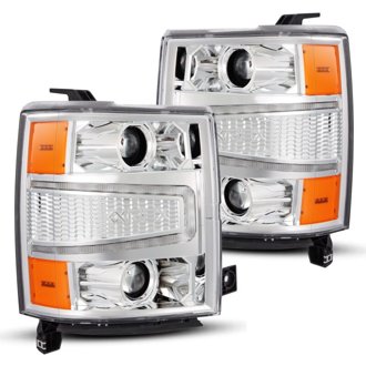 14-15 Chevy 1500 PRO-Series Projector Headlights Chrome w/Sequential Signal & DRL