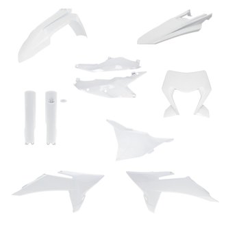 2026 KTM 250-500 EXC-F/ 125-300 XC-W/ 450 XCF-W Full Plastic Kit - White