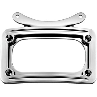 Curved License Plate Frame Chrome