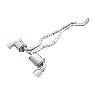 AWE Resonated Touring Edition for A90 Supra - 5" Chrome Tips