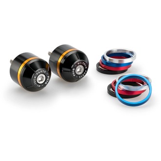 Short Bar End Weights With Rim Black