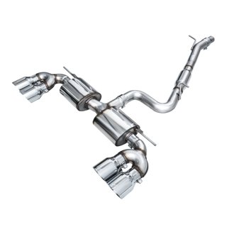 AWE Touring Edition Exhaust for Volkswagen MK8 Golf R - Chrome Silver Tips
