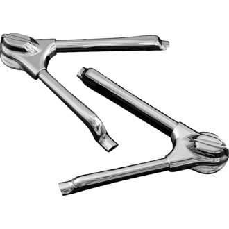 Swingarm Tube Covers 08-17 Softail Models Chrome