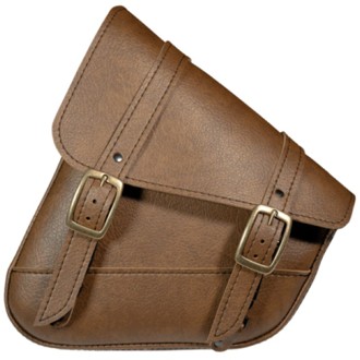 HD Softails, Yam Rd Stars, Kaw Vulcan 900, Suz C50 Brass Monkey Swingarm Bag - Brown