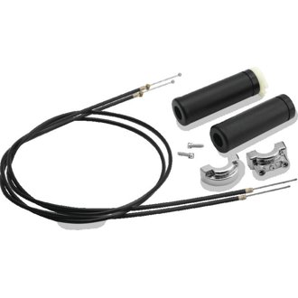 Universal 1in Handlebars 2-Cable Throttle Assembly Cable - 48in