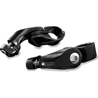 Tour Tech 4in Back Arm With 1-1/4in Clamps Without Pegs Black