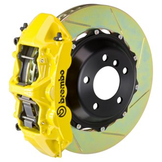 95-98 993 C2/C4/C4S/Turbo Front GT BBK 6 Piston Cast 355x32 2pc Rotor Slotted Type1-Yellow