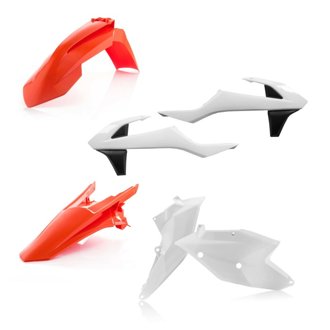 16-18 KTM SX125-250/ SX-F250/350/450/ XC-F250-450/ XC Plastic Kit - Orange/White Orig.17