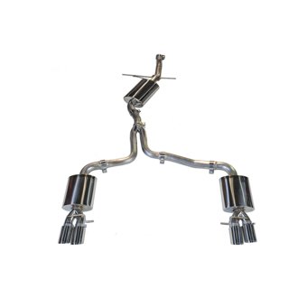 AWE Touring Edition for B8 A5 2.0T - Quad Outlet, Chrome Tips