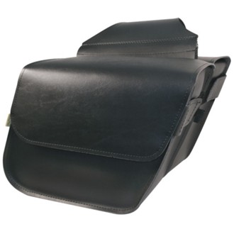 Universal Raptor Compact Slant Saddlebags (12 in L x 9.5 in W x 5.5 H) - Black