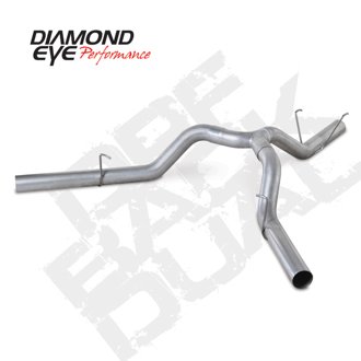 Diamond Eye KIT 4in DPF-BACK DUAL AL: DODGE 6.7L 2500 2014 LONG BOX ONLY