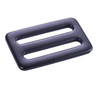 2 In. Wide 3 Bar Slide Seat Belt Adjuster & Mounting Hardware / Forged Steel - Black