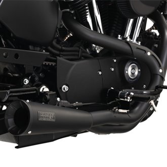 HD Sportster 04-13 SS 2-1 Black Full System Exhaust
