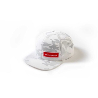 Honda Camo Snapback Hat / White