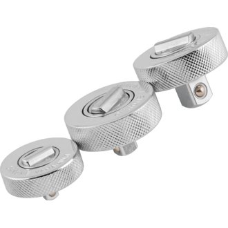 3-pc Palm Rachet Set - 1/4in Drive / 3/8in Drive / 1/2in Drives
