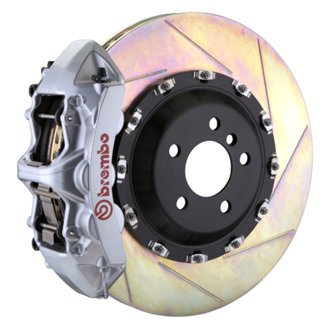 03-13 Flying Spur Front GT BBK 6 Piston Cast 411x34 2pc Rotor Slotted Type1 -Silver