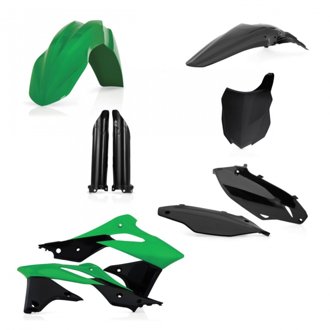 13-16 Kawasaki KX250F Full Plastic Kit - Green/Black Original 13
