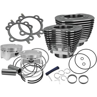 99-06 BT 4in Bore 4in Stroke Cylinder Kit - Wrinkle Black w/ Highlight