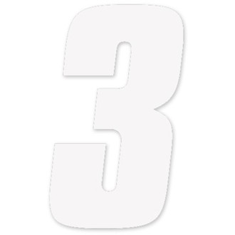 FX 2015 NUMBERS FACTORY 4" WHITE 3