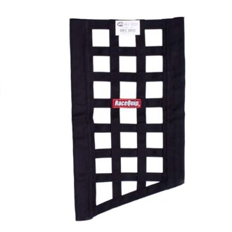 SFI 27.1 Rated Ribbon Style Funny Car Window Net / Black 22 to 18 H X 12 W