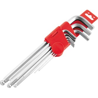 9-pc Ball End Long Wrench Set - Metric