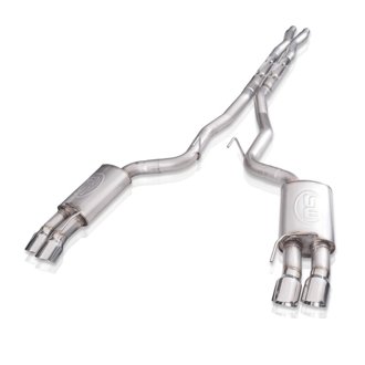 18-21 Ford Mustang GT 3in Legend Series Catback X-Pipe w/Quad Tips w/o Active Valves