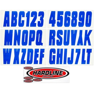 Boat Lettering Registration Kit 3 in. - 350 Blue Solid