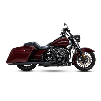 17-24 Harley-Davidson Trike Road Glide 3 FreeWheeler FLRT Twin Slash Slip-ons - Black