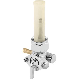 Bikers Choice Chrome 22MM Petcock With Screen Left Outlet Custom