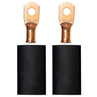 1/4in Dia Stud 6 GA Wire Crimp/Solder Battery Cable Terminal Kit (2 Pack