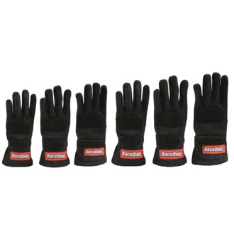 SFI 3.3/5 Black Nomex Race Gloves - Youth 3X-Small K5