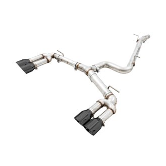 AWE Track Edition for Audi 8V S3 - Diamond Black Tips, 102mm