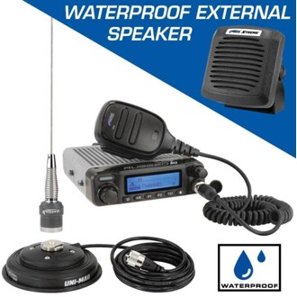 Radio M1 RACE SERIES - Hi-Power Waterproof Bus Band Mobile Radio Kit w/ Ext Speaker